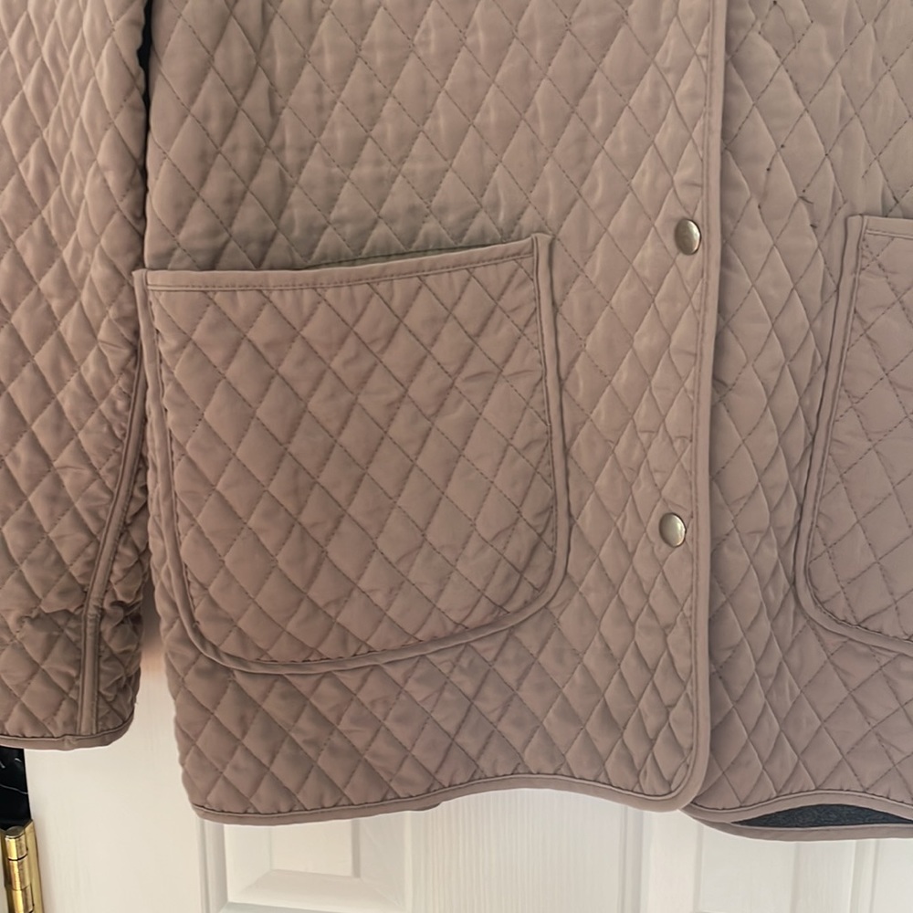 Outbrook Quilted Button Down Tan Jacket Double Si… - image 3